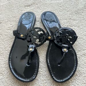 Tory Burch Glossy Black Sandals - size 10.5